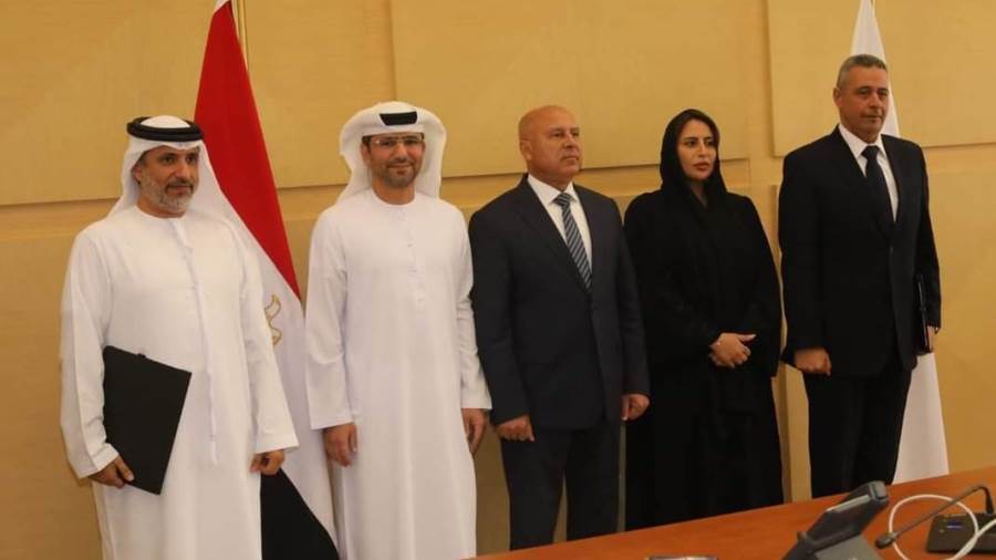 The Ministry of Transport signs a number of contracts with Abu Dhabi Ports in Safaga and East Port Said